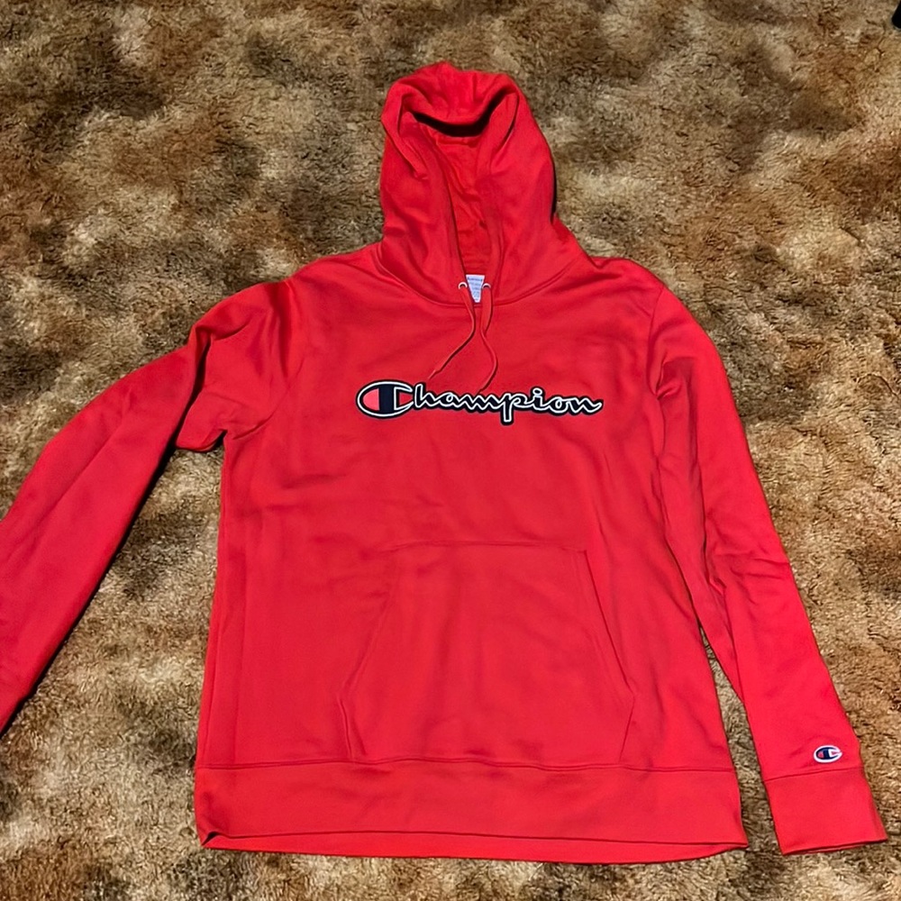 Large Red Champion Hoodie